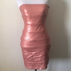 Light pink sequined dress